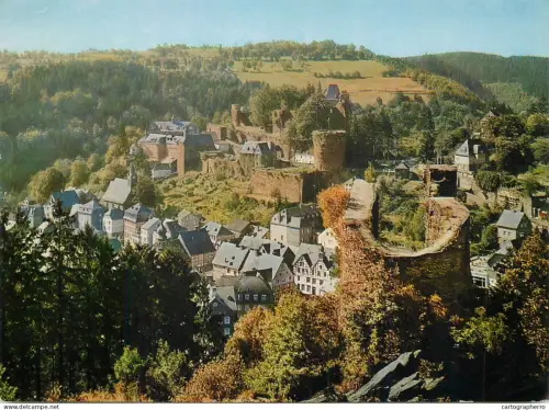 A5778 Germany Monschau Eifel  Blick vom Haller auf die Burg