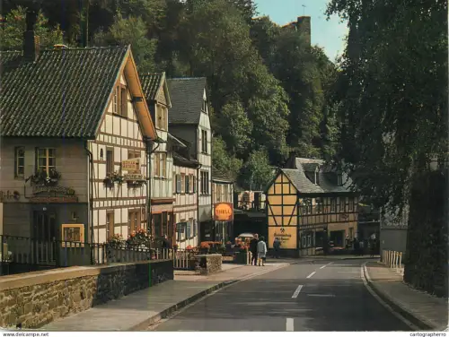 A5778 Germany Monschau Eifel Laufenstrasse mit Burgruine Haller