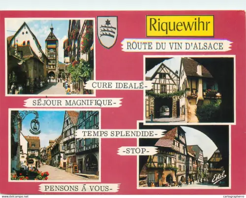 A5777 France Riquewihr Alsace several views souvenir
