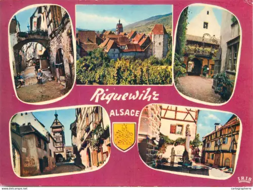 A5777 France Riquewihr Alsace multi view souvenir