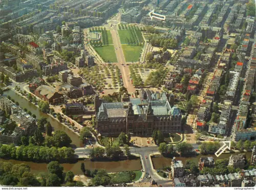 A5777 Netherlands Amsterdam Rijksmuseum and Hotel Restaurant Trianon aerial view