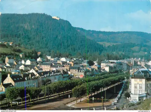 A5777 France La Bourboule (Puy de Dome) vue aerienne Avenue de la Gare Foret et Hotel de Charlannes