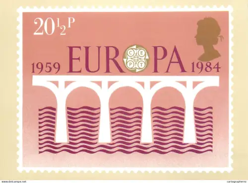 A5422 British stamp designed postcard Fritz Wagner Europa