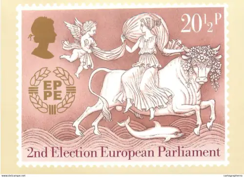 A5422 British stamp designed postcard Fritz Wagner Europa
