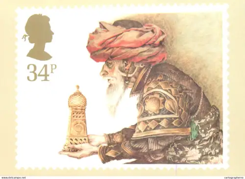A5422 British stamp designed postcard Yvonne Gilbert Offering of Frankincense Christmas