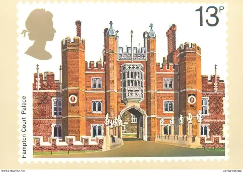 A5422 British stamp designed postcard Ronald Maddox Hampton Court Palace
