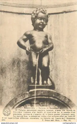 A5010 Belgium Bruxelles Manneken Pis fountain