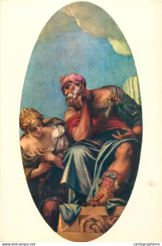 A5563 Paintings Paolo Veronese Oriental old man and young woman
