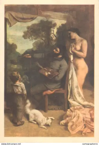 A5563 Paintings Gustave Courbet The The painter's studio