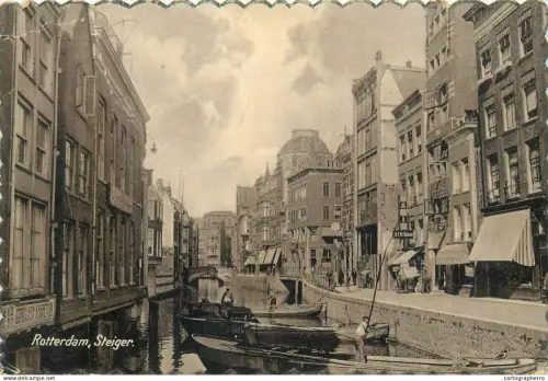 A5836 Netherlands Rotterdam Steiger canal view