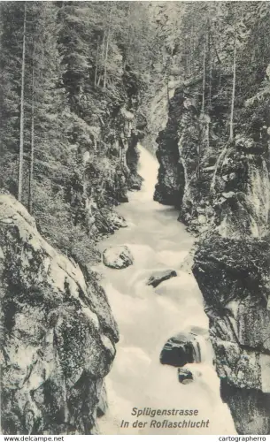 A5836 Switzerland Splugenstrasse in der Roflaschlucht Landschaft