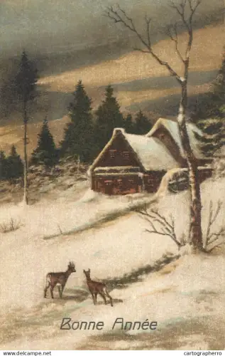 A6232 Fantaisie Bonne Annee 1922