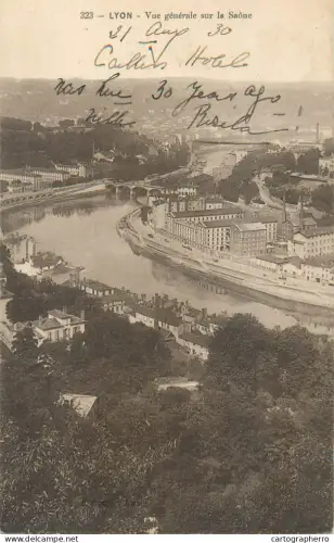 A5835 France Lyon vue generale sur la Saone