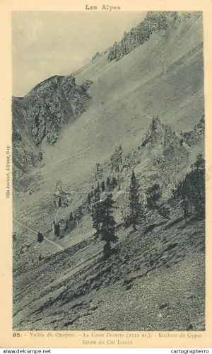 A5834 France Les Alpes Vallee de Queyras La Casse Deserte Rochers de Gypse Route du Col Izard