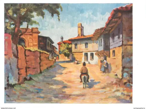A5562 Paintings Hans Hegner Street at Nessebar