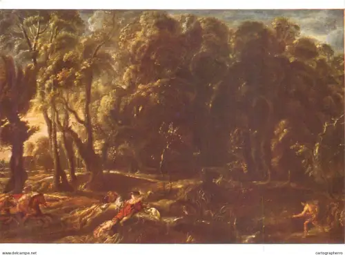 A5562 Paintings P. P. RUBENS LAndscape with the hunt of Atalanta