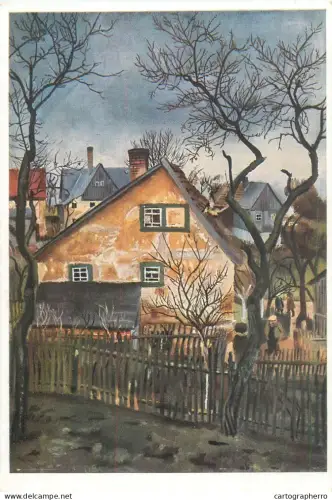 A5561 Paintings Kurt Querner "Haus in Börnchen"