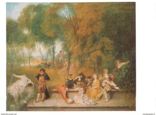 A5561 Paintings Antoine Watteau Fellows' outdoor entertainment