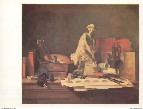 A5561 Paintings Jean-Baptiste-Simeon Chardin The attributes of the arts and the rewards given to them
