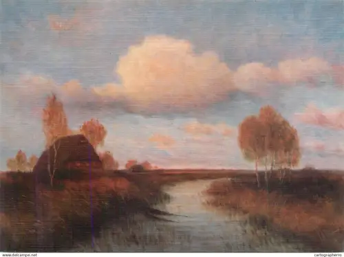 A5561 Paintings Feodor Szerbakow Bog hut on the peat canal near Worpswede