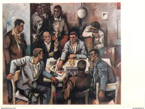 A5561 Paintings Willi Neubert Party discussion