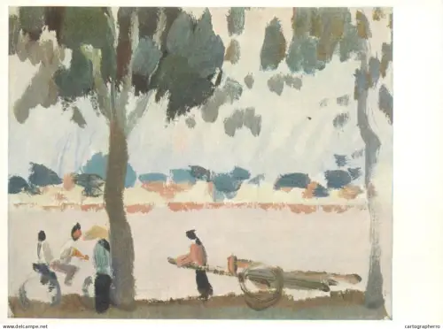 A5560 Paintings Gerhard Bondzin on the West Lake near Hanoi