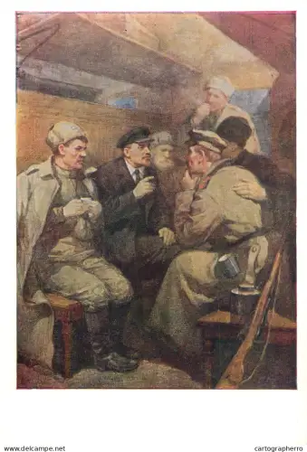 A5560 Paintings Pyotr Vasilyev Lenin în drum spre Petrograd