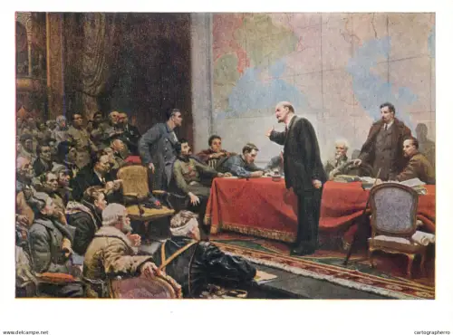 A5560 Paintings Leonid Shmatko Lenin la harta GOELRO