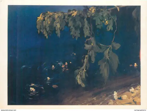 A5560 Paintings Leon Bakst Acacia branch with sea in the background