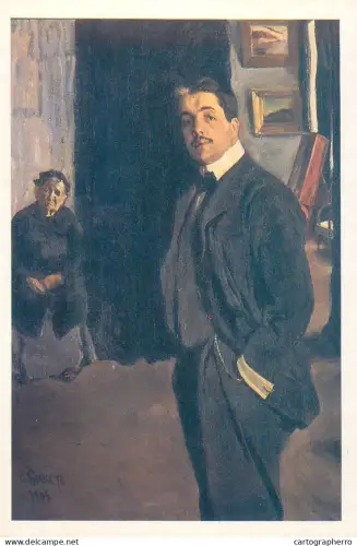 A5560 Paintings Leon Bakst Portrait of Sergei Diaghilev with his nurse