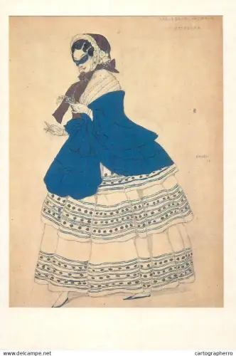 A5560 Paintings Leon Bakst Estrella costume for the ballet