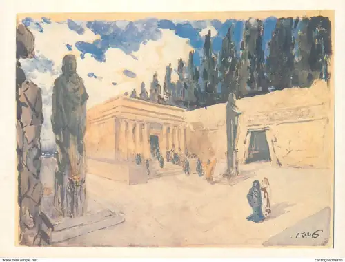 A5560 Paintings Leon Bakst Square in front of the Palace of Theseus