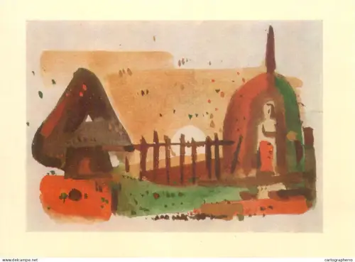 A5560 Paintings Karol Ondreicka Behind the village