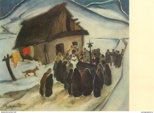 A5560 Paintings Karol Ondreicka Gypsy funeral