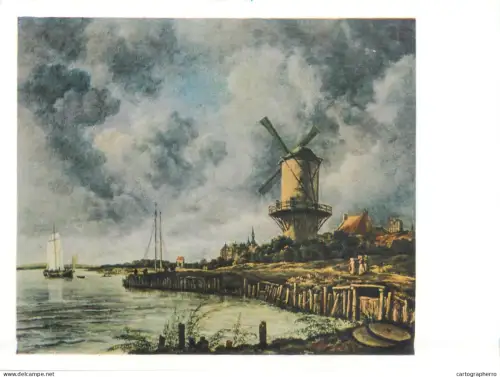 A5559 Paintings Jacob van Ruisdael Windmill in Wijk bij Duurstede