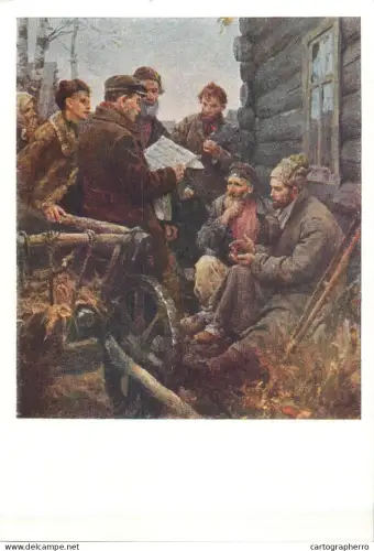 A5559 Paintings Vladimir Serov The decree on the land