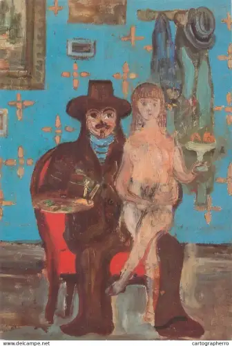 A5559 Paintings Zygmunt Waliszewski The painter and the model