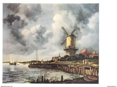 A5559 Paintings Jacob Isaackszoon van Ruisdael Windmill in Wijk bij Duurstede