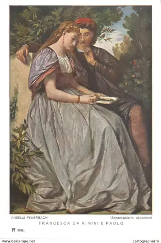 A5559 Paintings Anselm Feuerbach Paolo und Francesca at Rmini