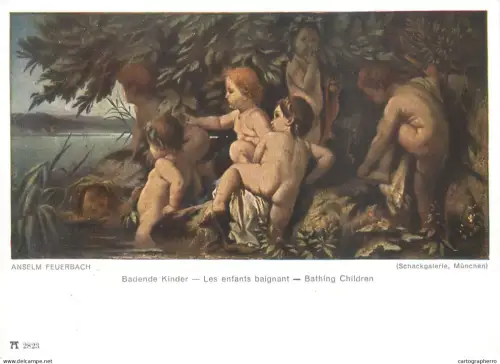 A5559 Paintings Anselm Feuerbach Bathing children