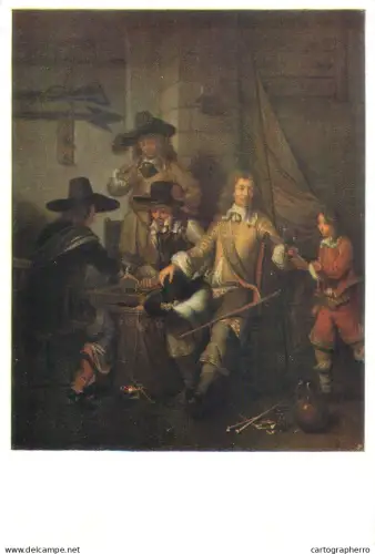 A5558 Paintings Reinier de la Haye Officers playing tic-tac-toe