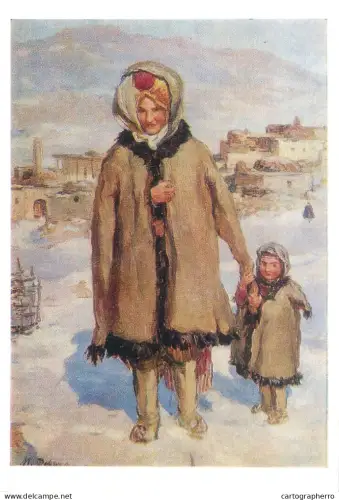 A5558 Paintings M. A. Dzhemal Winter in Andi