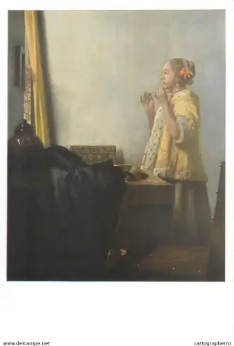 A5558 Paintings Jan Vermeer Woman with a Pearl Necklace