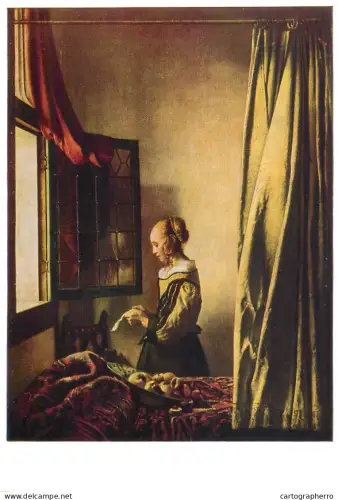 A5558 Paintings Jan Vermeer Girl Reading a Letter at an Open Window