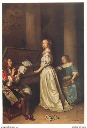 A5558 Paintings Casper Netscher Musical entertainment