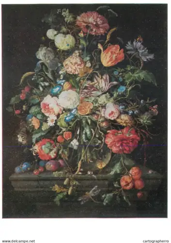 A5558 Paintings Jan Davidsz de Heem Flowers in a glass vase and fruit