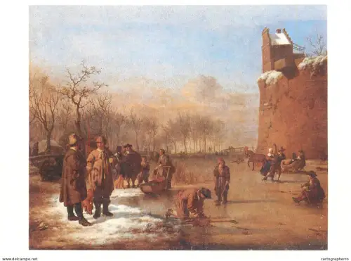 A5558 Paintings Adriaen van de Velde Icy Pleasures on the City Canals
