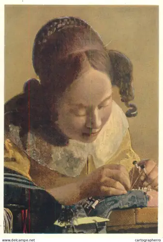A5558 Paintings J. Vermeer Delft The Lacemaker