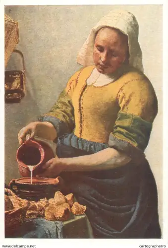 A5558 Paintings J. Vermeer Delft The milkmaid