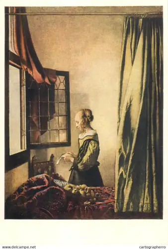 A5558 Paintings J. Vermeer van Delft Girl Reading a Letter at an Open Window